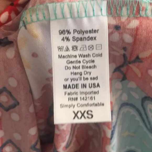 XXS LuLaRoe Randy Tee DD11 1368 - Picture 5 of 5